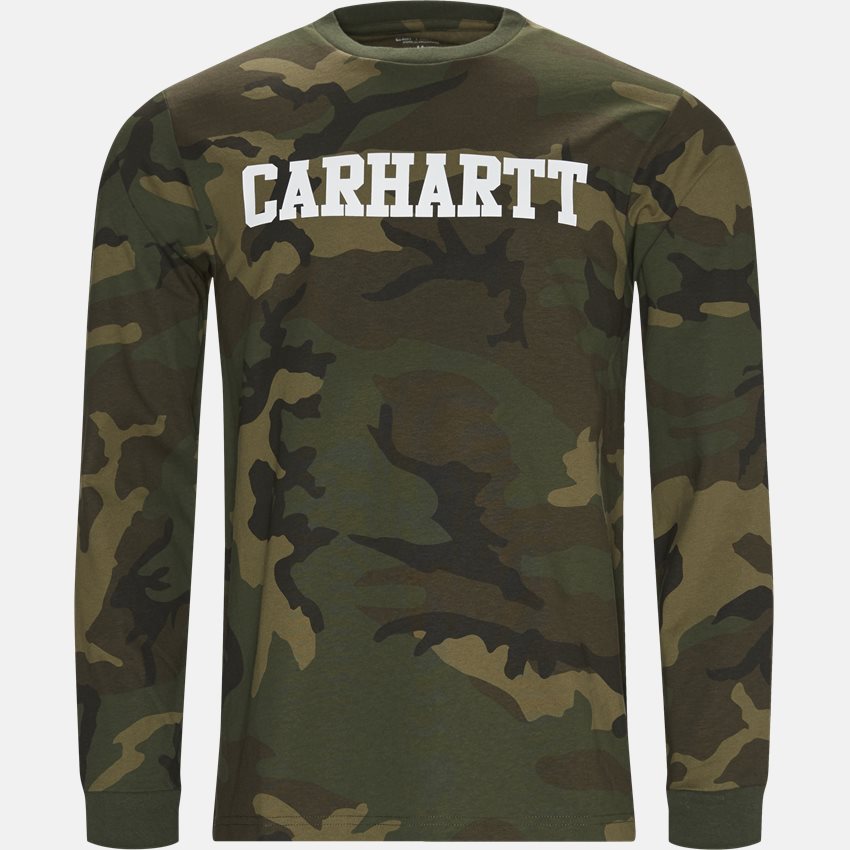 Carhartt WIP T-shirts L/S COLLEGE. I024805 CAMO LAUREL/WHI
